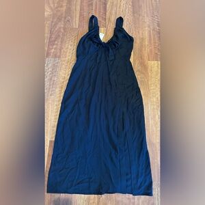 Abercrombie black tie front dress with adjustable sleeves